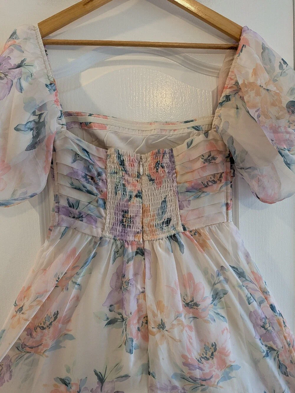 Abercrombie & Fitch Emerson Drama Maxi Dress Off-The-Shoulder Floral Ruffle SP